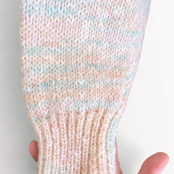 Vintage Wool Blend Cableknit Sweater M Pastel Kawaii Soft Girl Light Academia - Picture 7 of 8